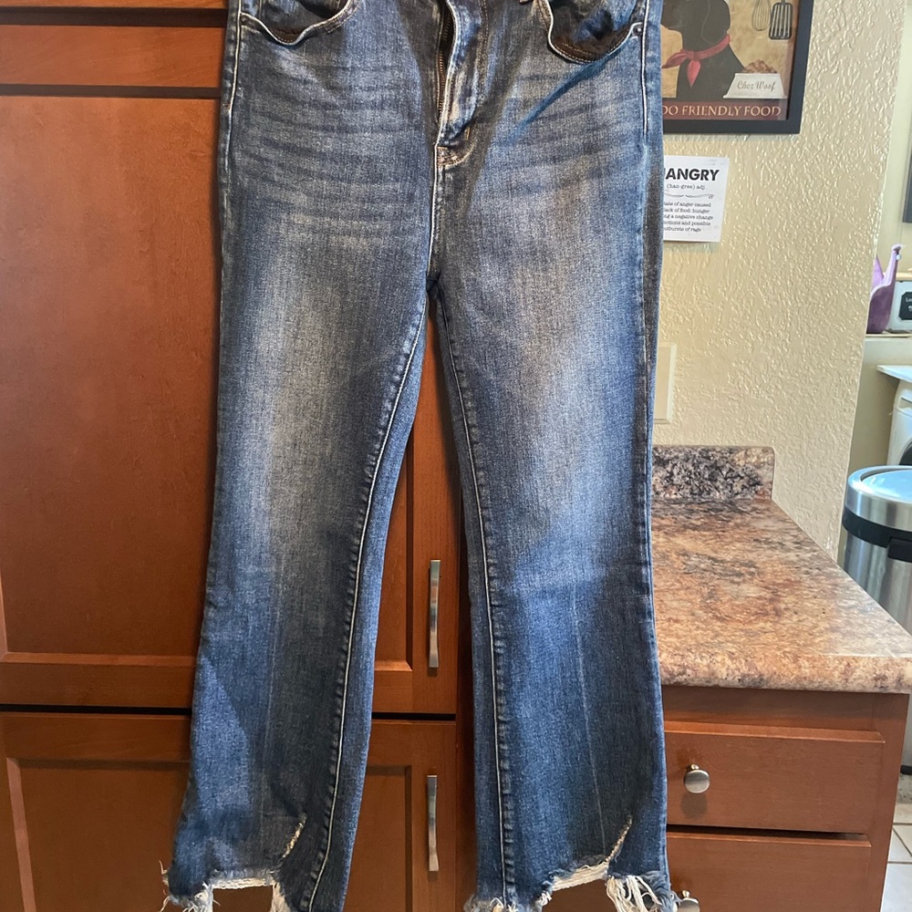 Women's Blue Distressed Jeans